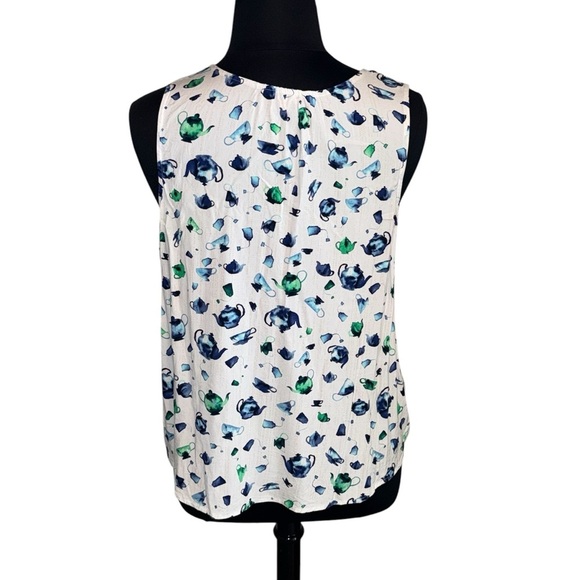 NIC+ZOE Garden Party Tank - Plus 1X White/Blue/Green - Picture 6 of 12